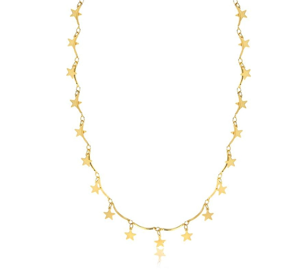 CHOKER ESTRELAS PÊNDULO