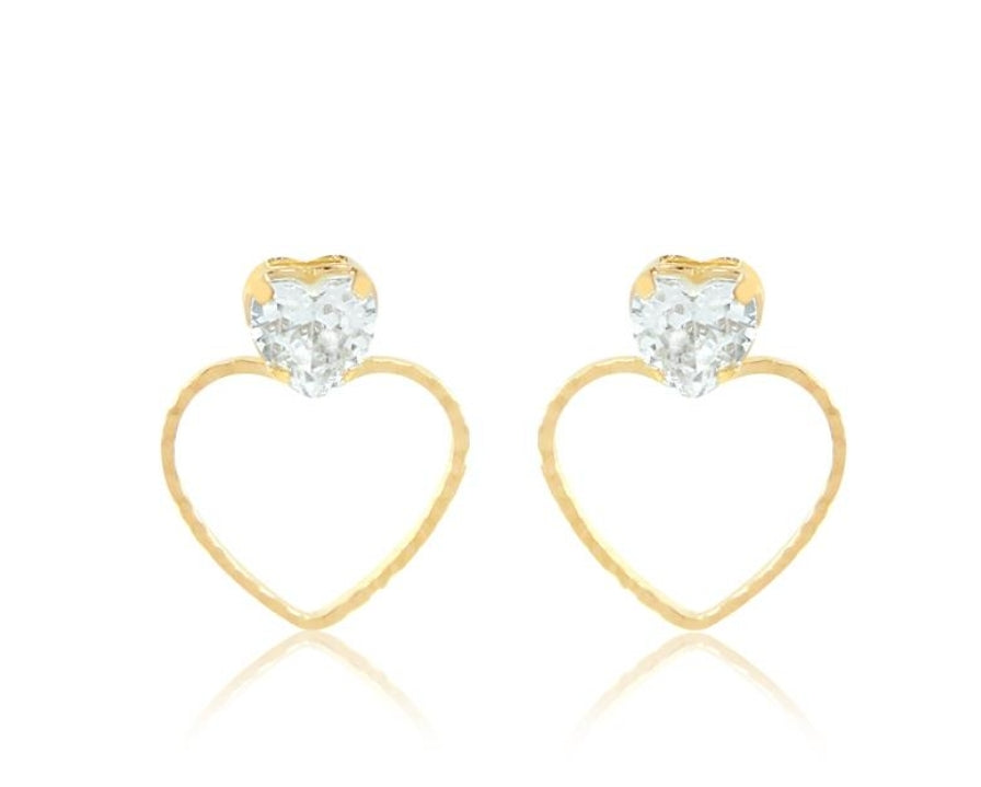 BRINCO FIXO CORAÇÃO VAZADO