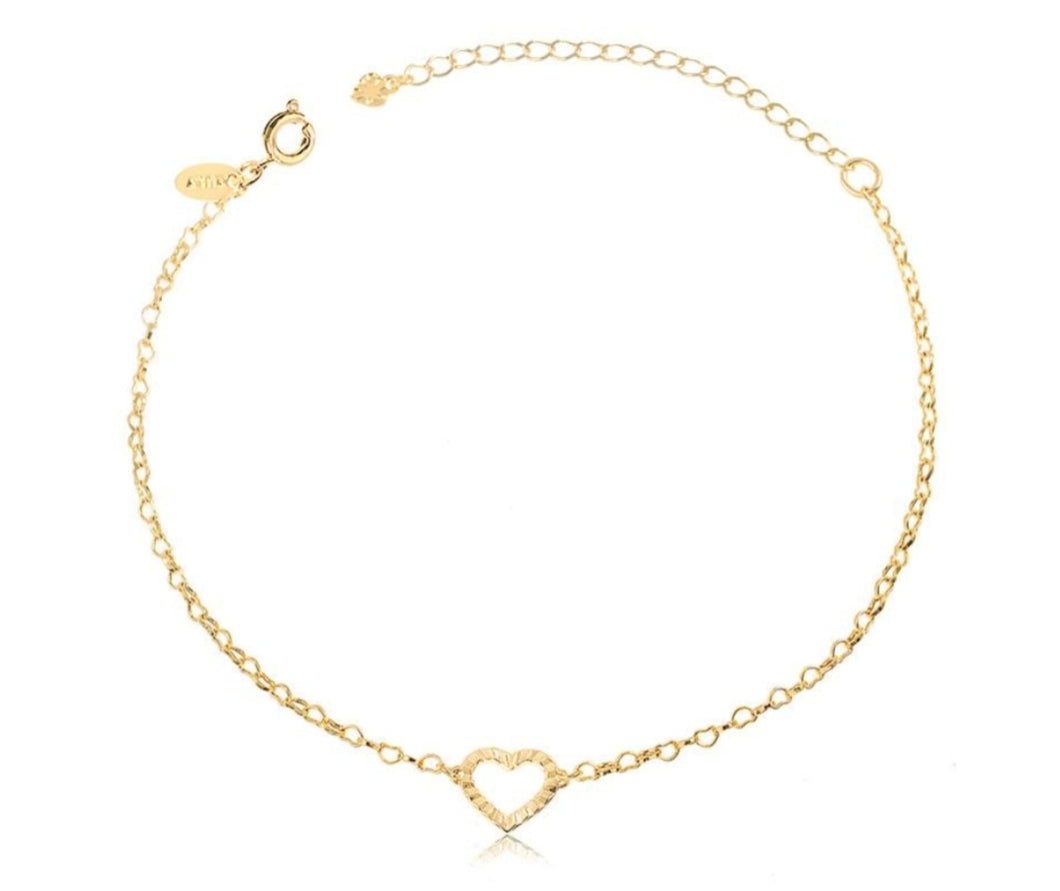 TORNOZELEIRA FIOS CORAÇÕES