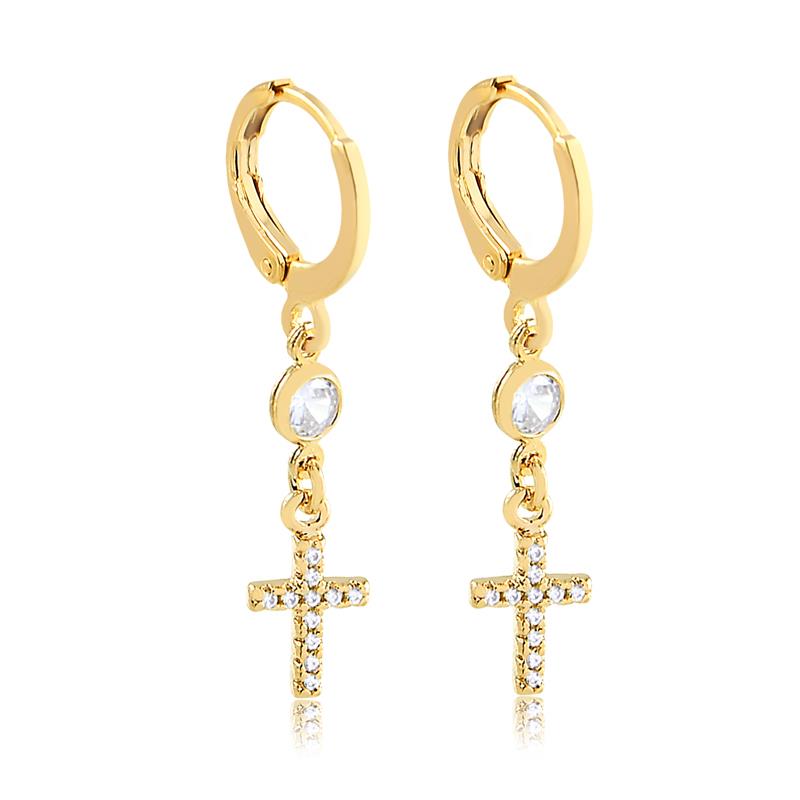 ARGOLA COM PINGENTE CRUZ